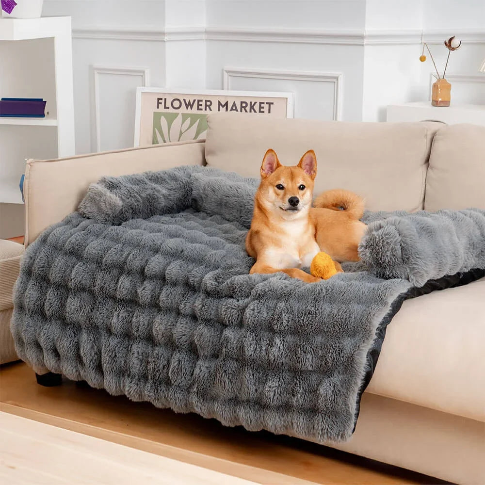 2-in-1 Bankbeschermer en Hondenkussen - Luxe Plush
